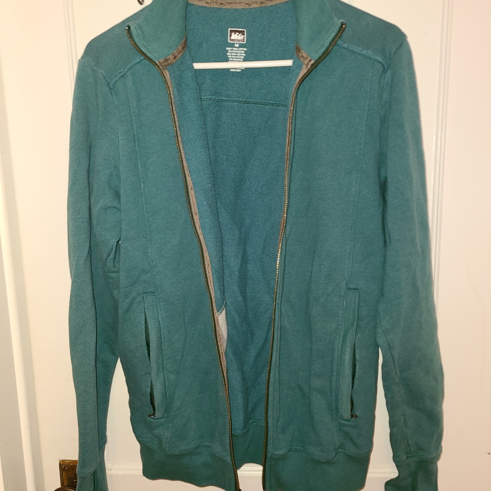 REI Teal and Gray Zip-Up Jacket, Womens Sz Med